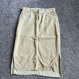 Tan Corduroy Skirt